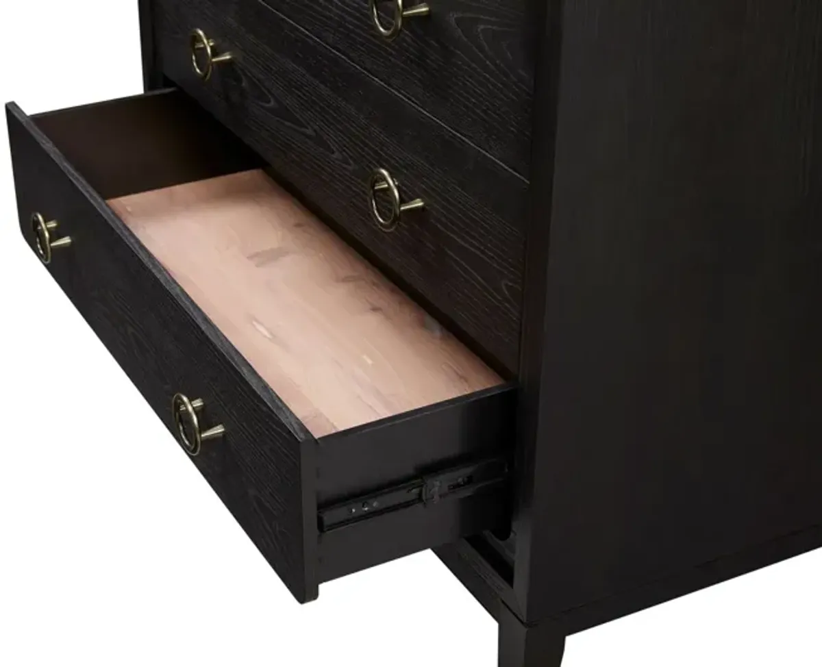 Peppercorn - 5 Drawer Chest - Black