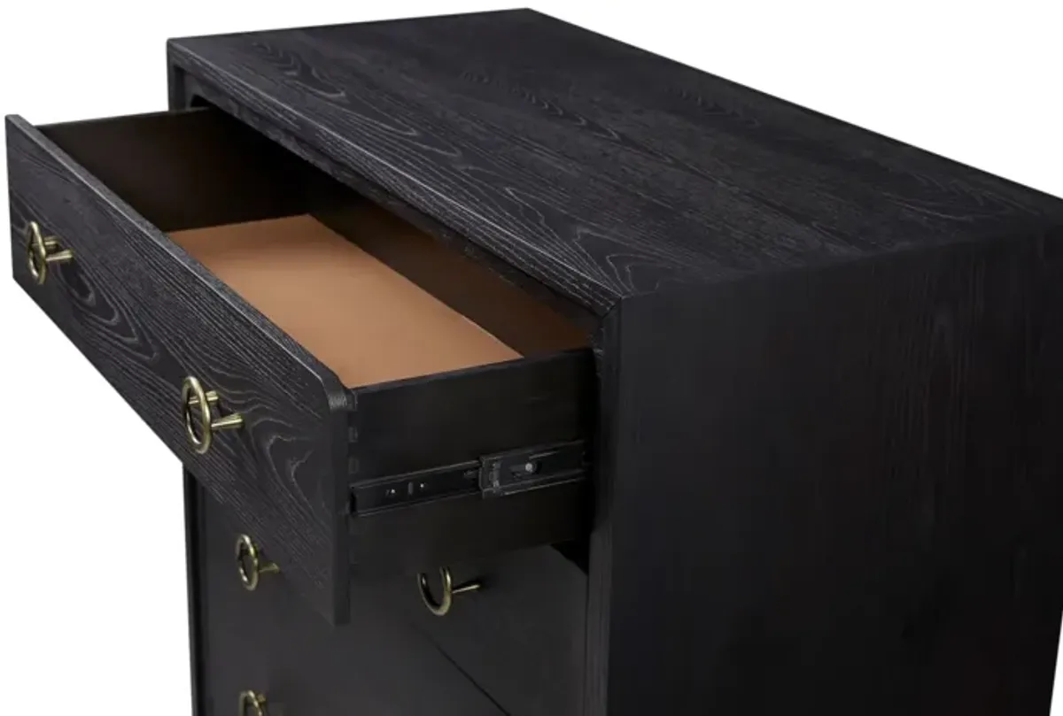 Peppercorn - 5 Drawer Chest - Black