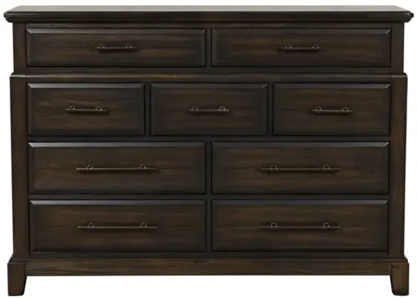 9 Drawer Dresser - Mahogany