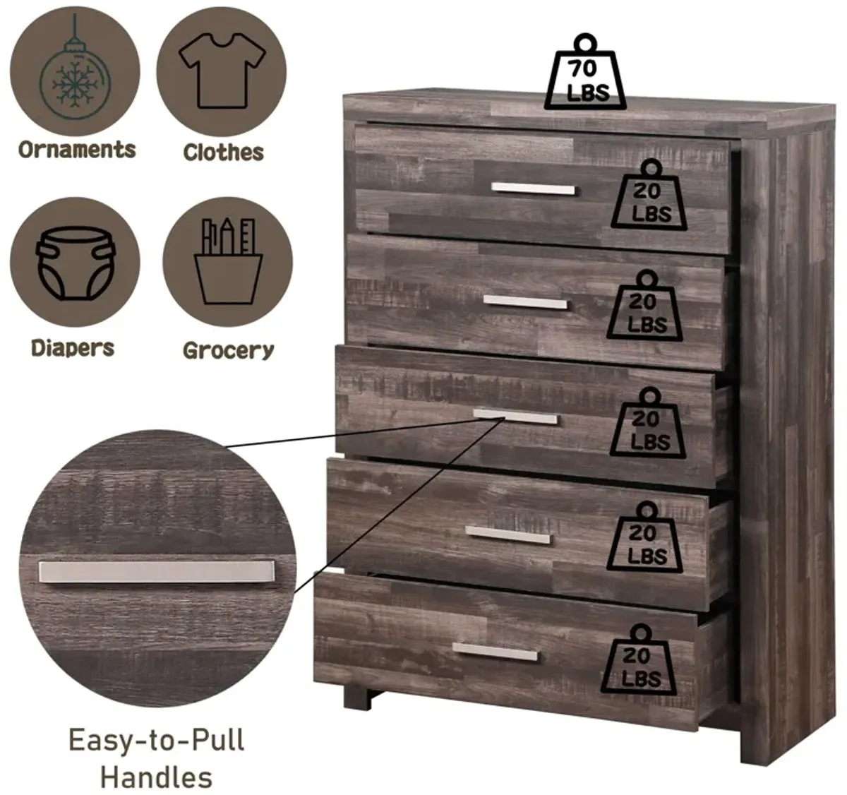 Juniper - Chest - Dark Brown