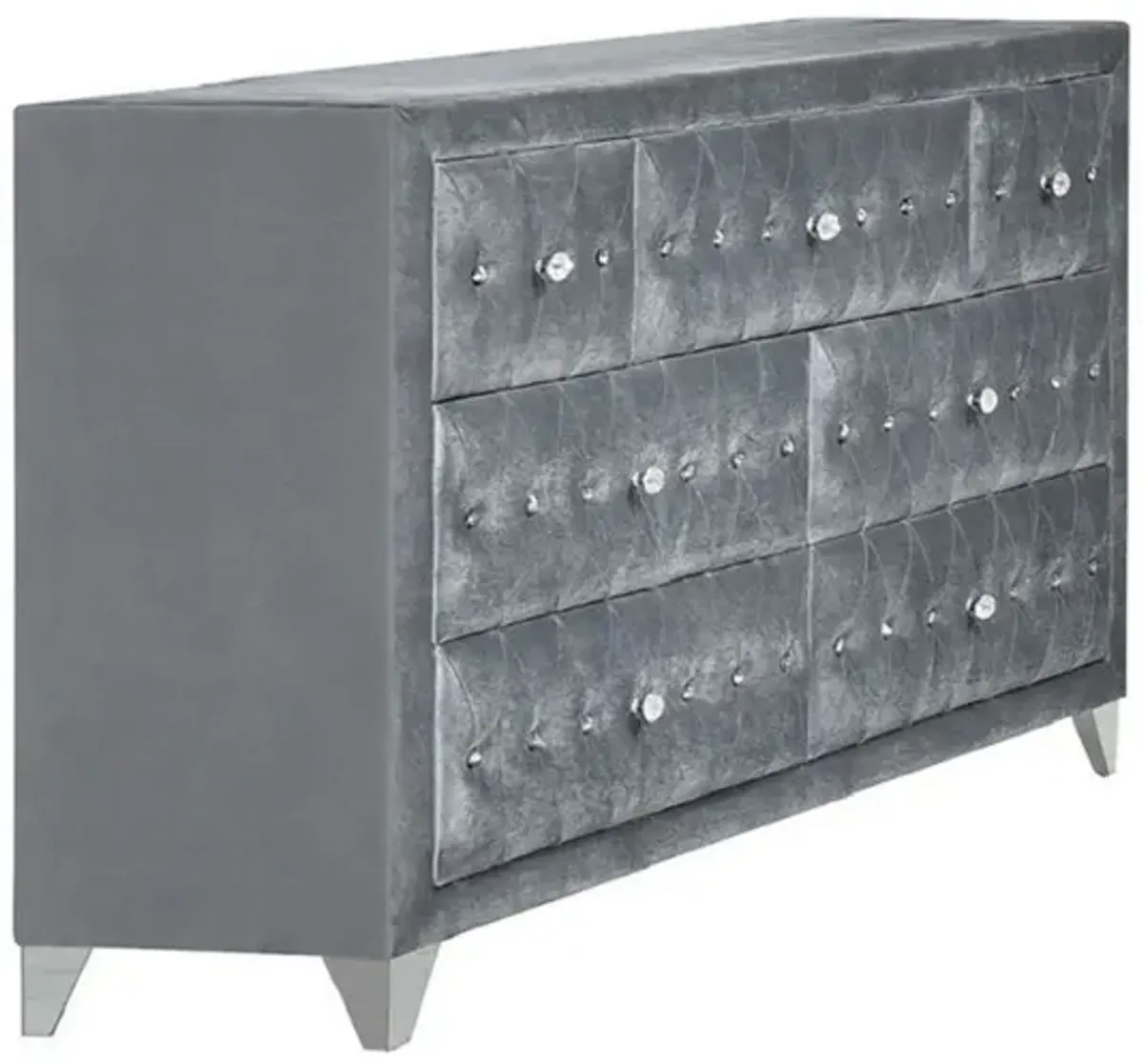 Dante - Velvet Dresser - Gray