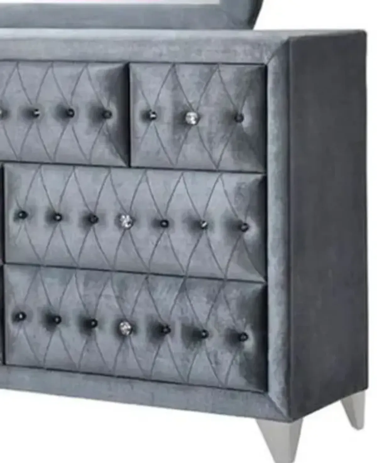 Dante - Velvet Dresser - Gray