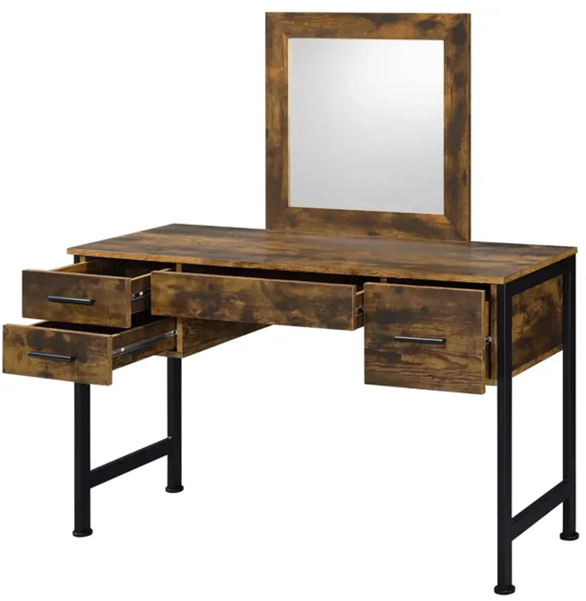 Juvanth - Rustic Vanity Desk Mirror - Oak