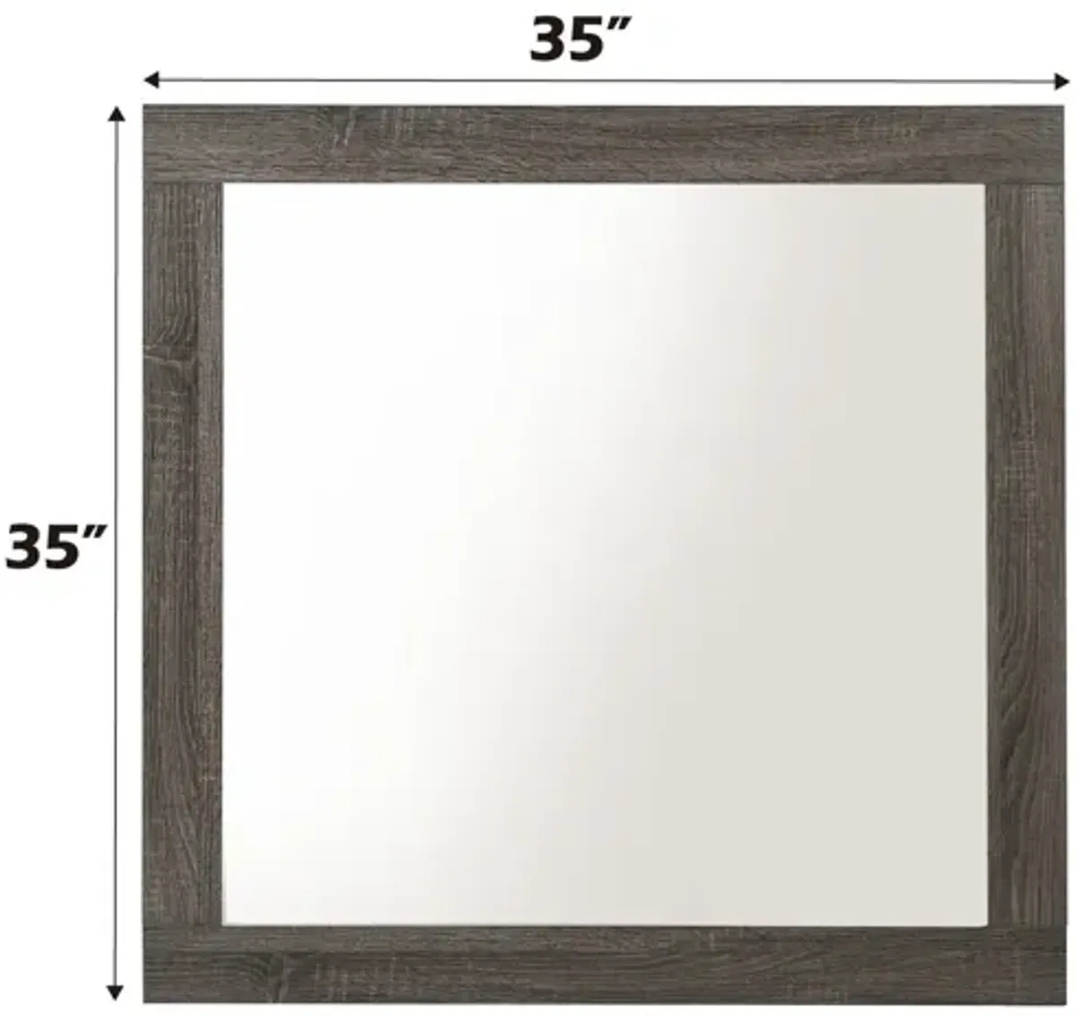 Avantika - Rustic Mirror - Gray / Oak