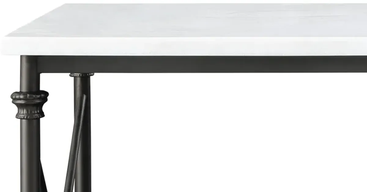 Brahm - Marble Top Kitchen Island - Gray / White Marble