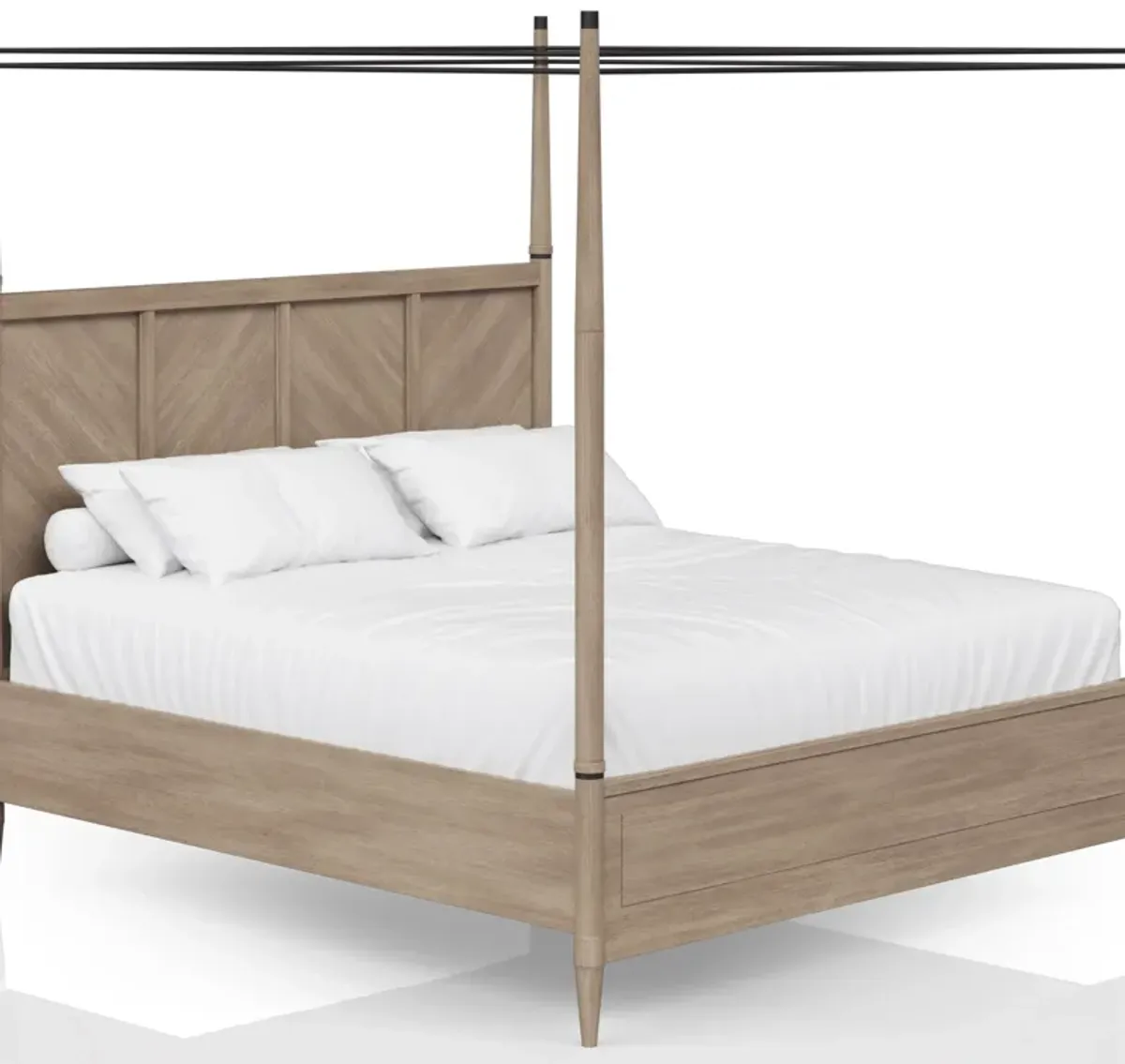 Transitional Styling Canopy Bed