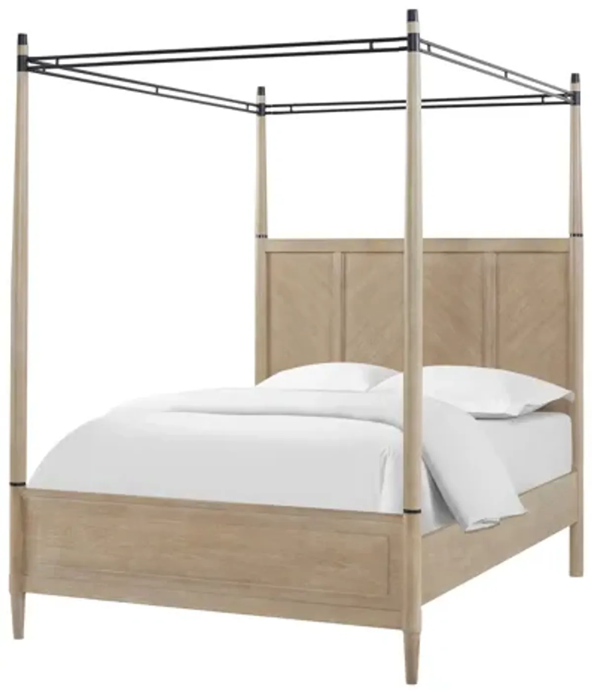 Transitional Styling Canopy Bed