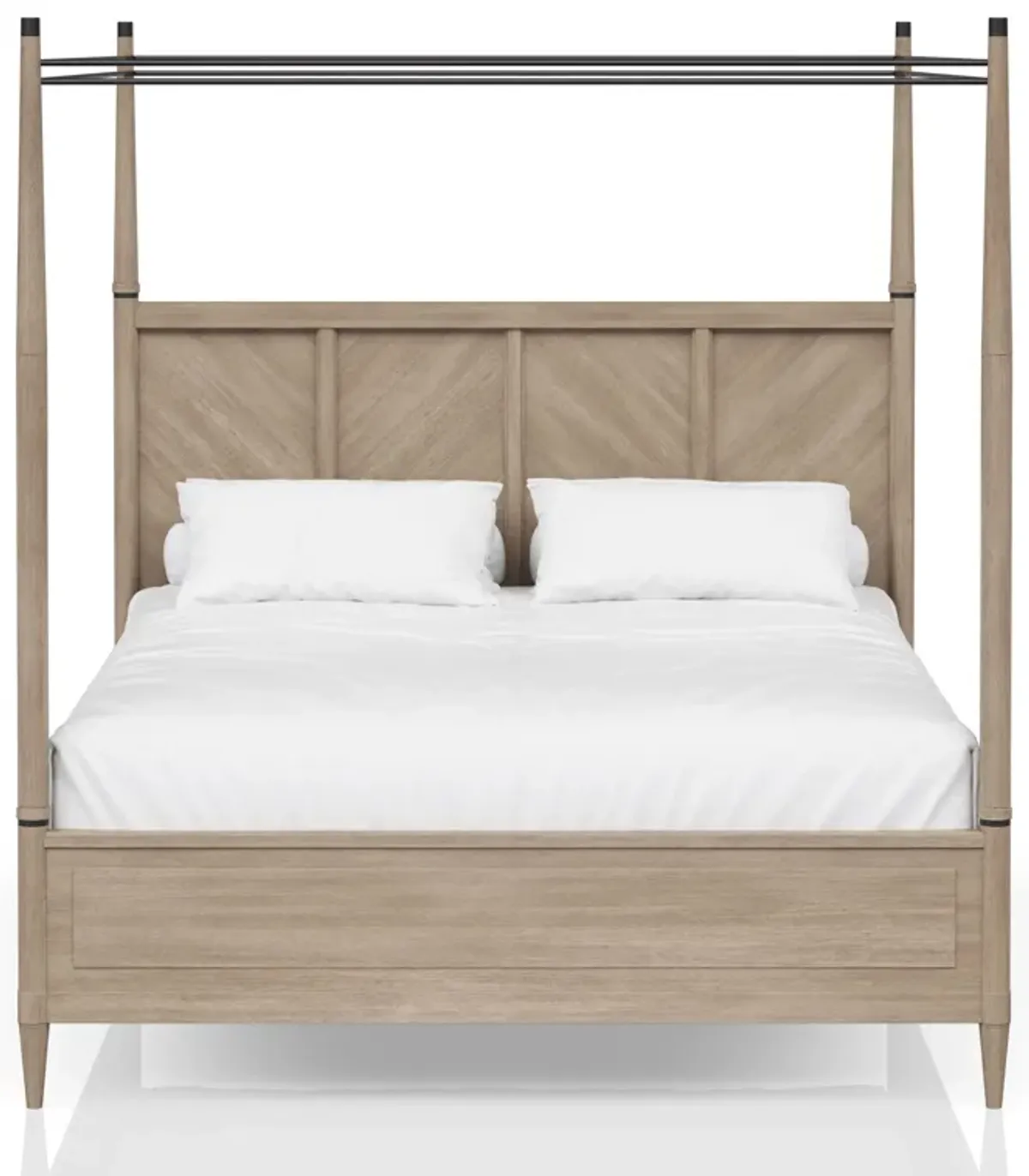 Transitional Styling Canopy Bed