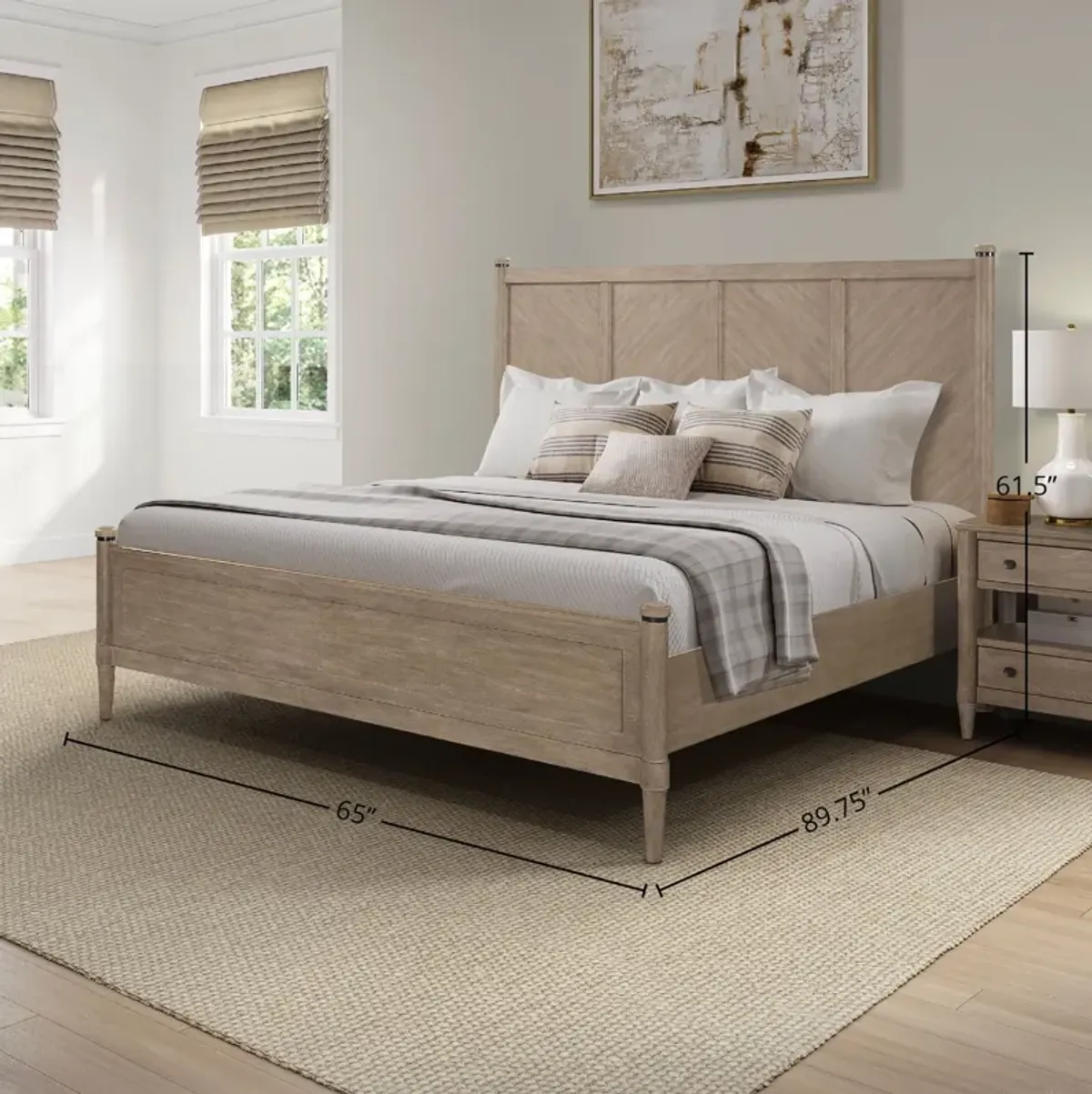 Transitional Style Lo-Post Bed