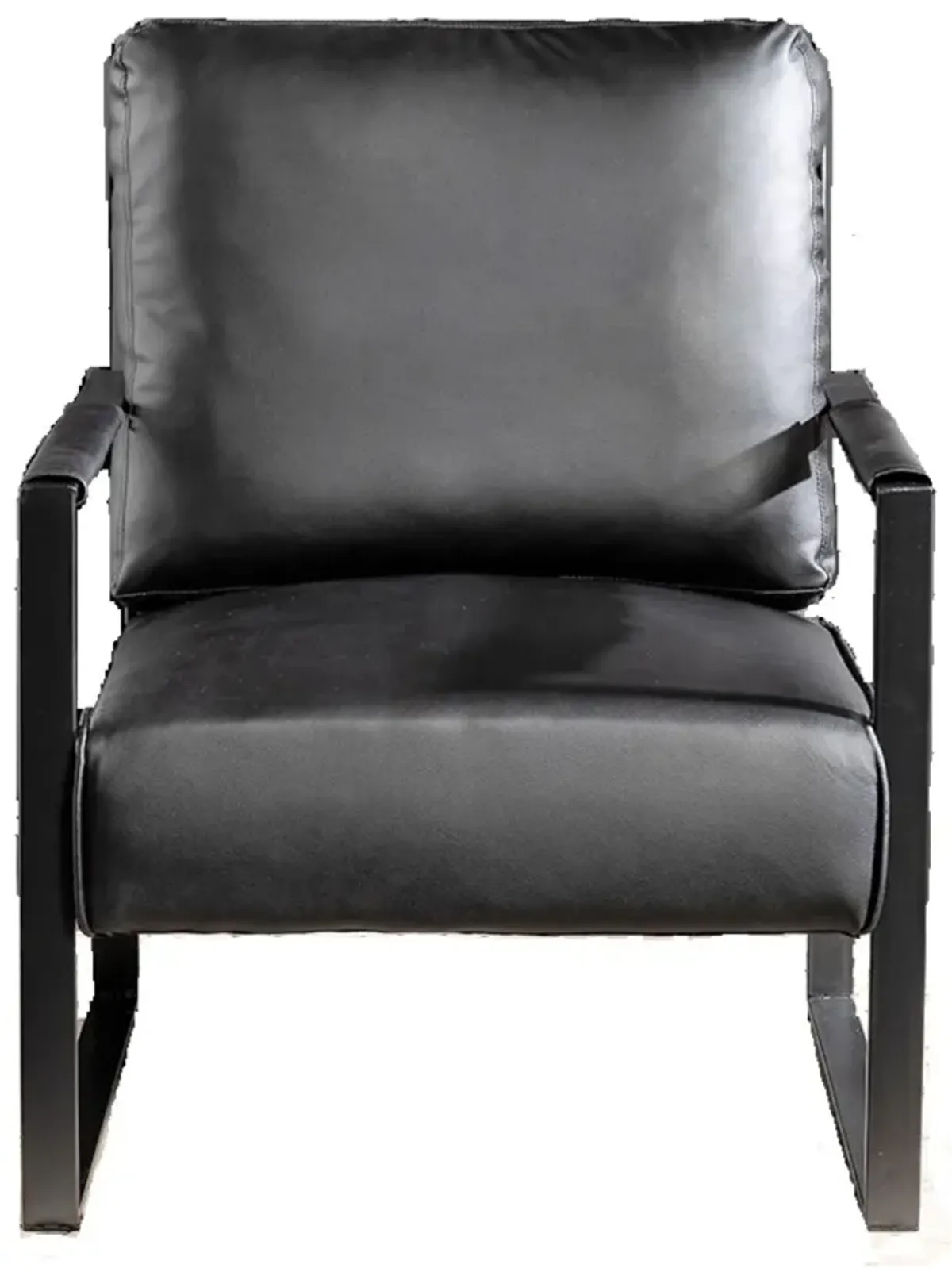 Classic Mid Century Modern Accent Chair With Durable Square Metal Frame, Armchair