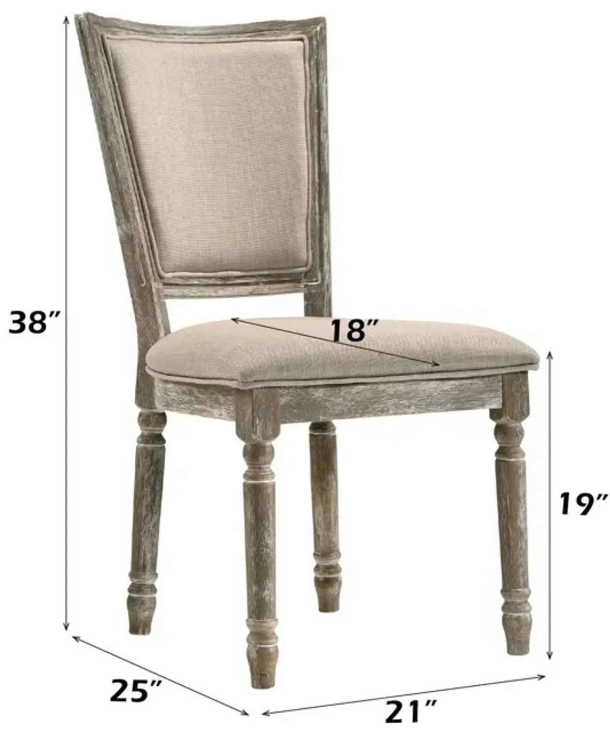 Gabrian - Two Tone, Reclaimed Side Chair (Set of 2) - Beige / Gray