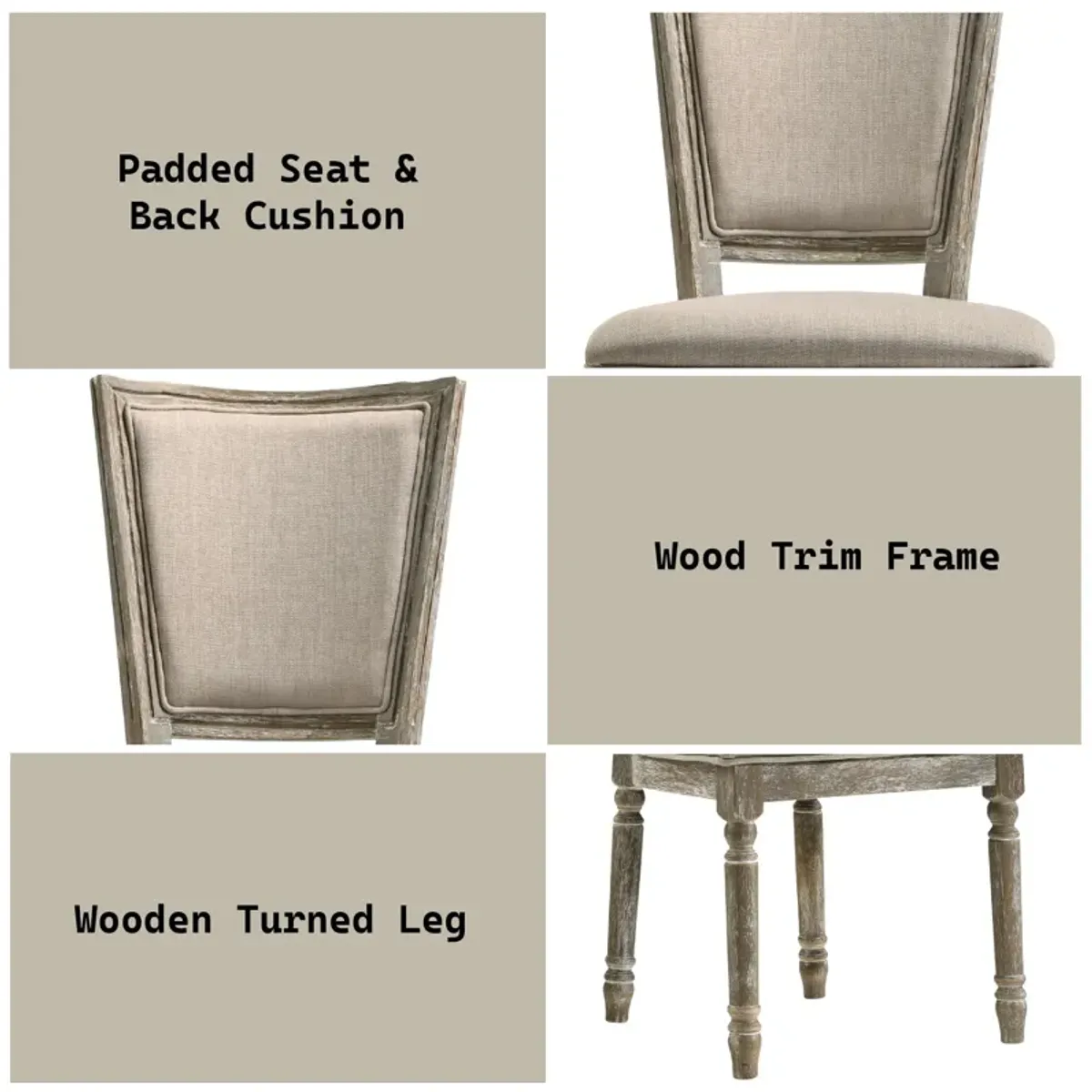 Gabrian - Two Tone, Reclaimed Side Chair (Set of 2) - Beige / Gray