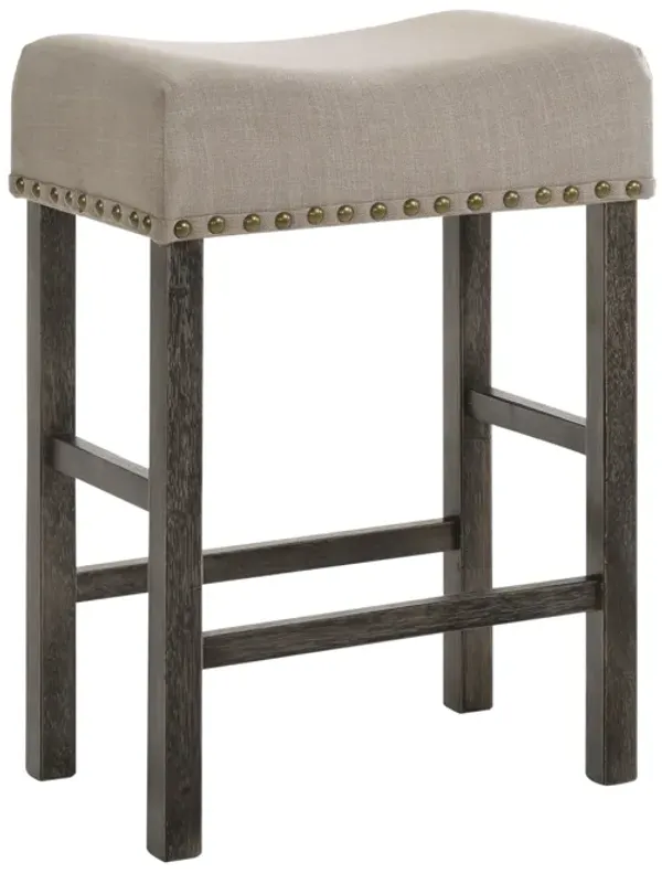 Martha II - Weathered Counter Height Stool (Set of 2) - Gray / Tan