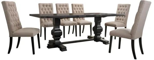 Morland - 7 Pieces Dining Room Set - Black