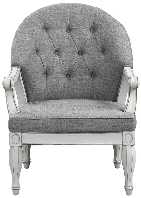 Florian - Antique Chair - Gray / White