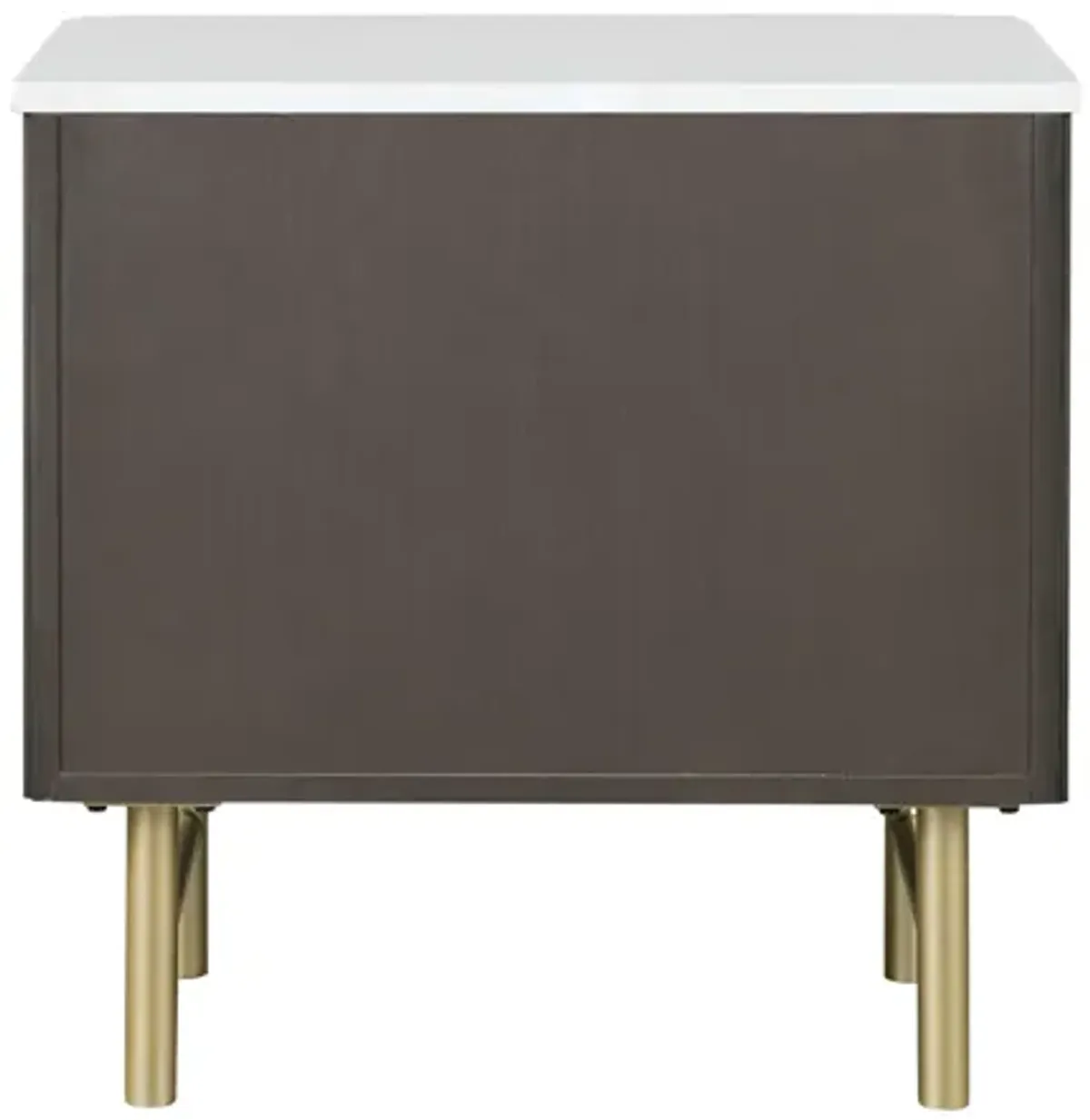 Clayten - Marble Top Nightstand - Espresso