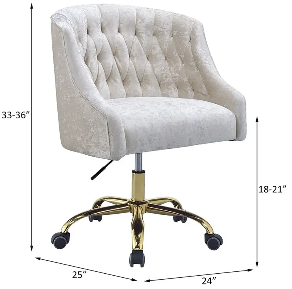 Levian - Office Chair - Cream / Gold