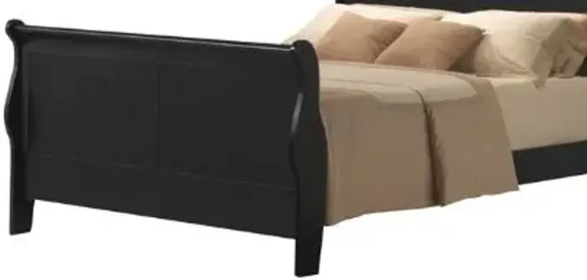 Louis Philippe III - Eastern King Bed - Black