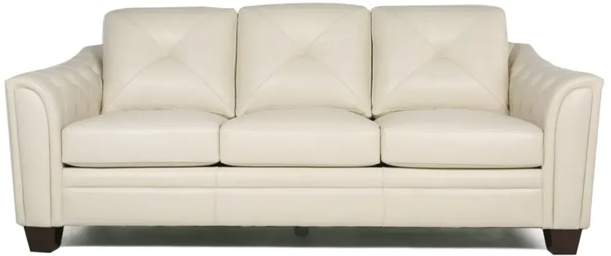 Modern Tufted Leather Sofa