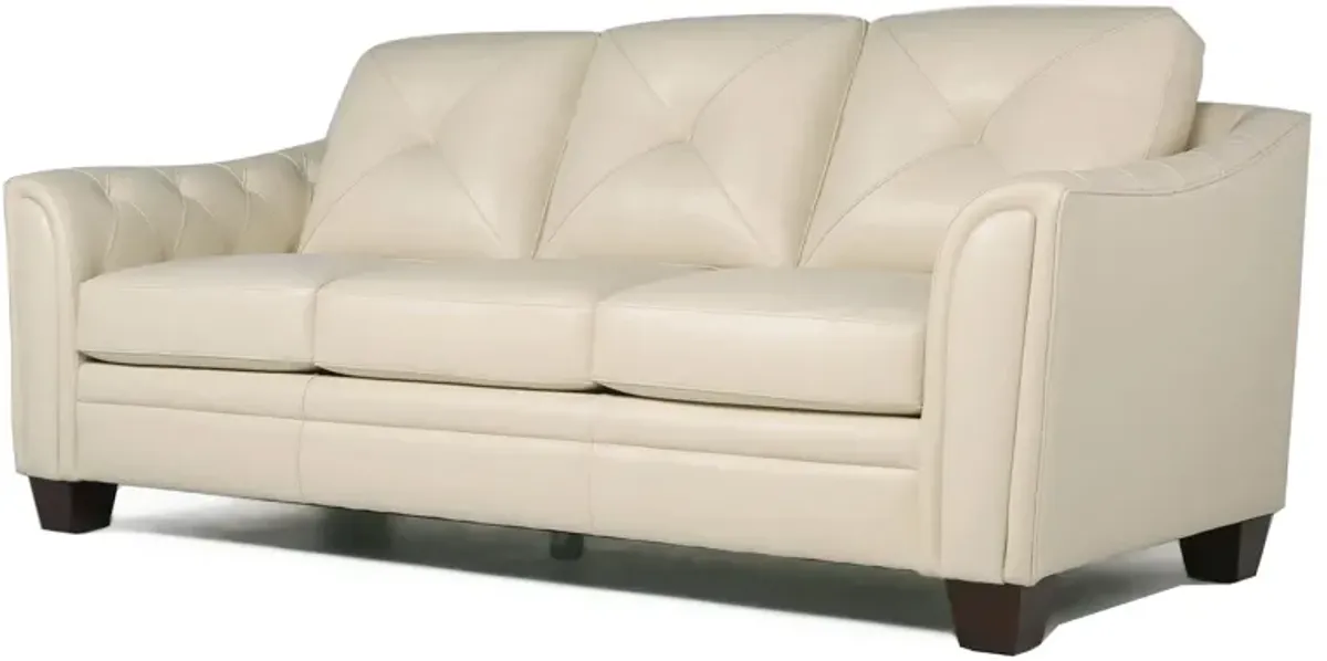 Modern Tufted Leather Sofa