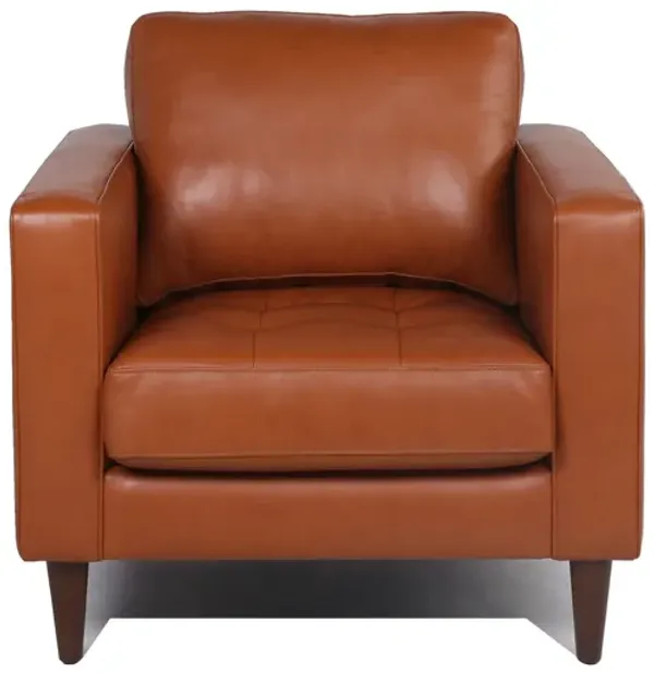 Mid-Century Tufted Leather Chair