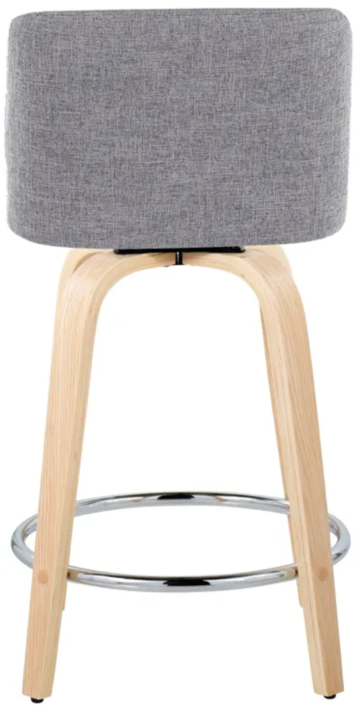 Toriano - Contemporary Fixed Height Counter Stool & Swivel And Round Footrest (Set of 2)