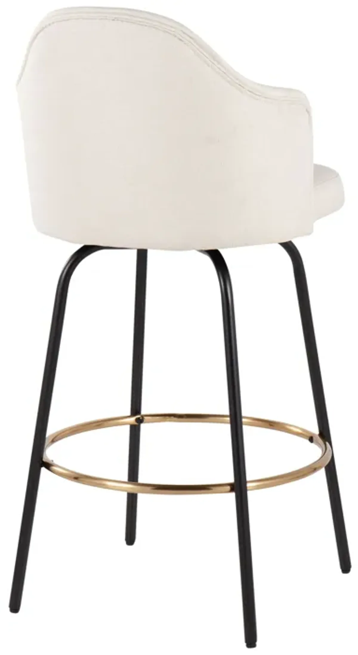 Ahoy - Contemporary Fixed Height Counter Stool Round Footrest (Set of 2)