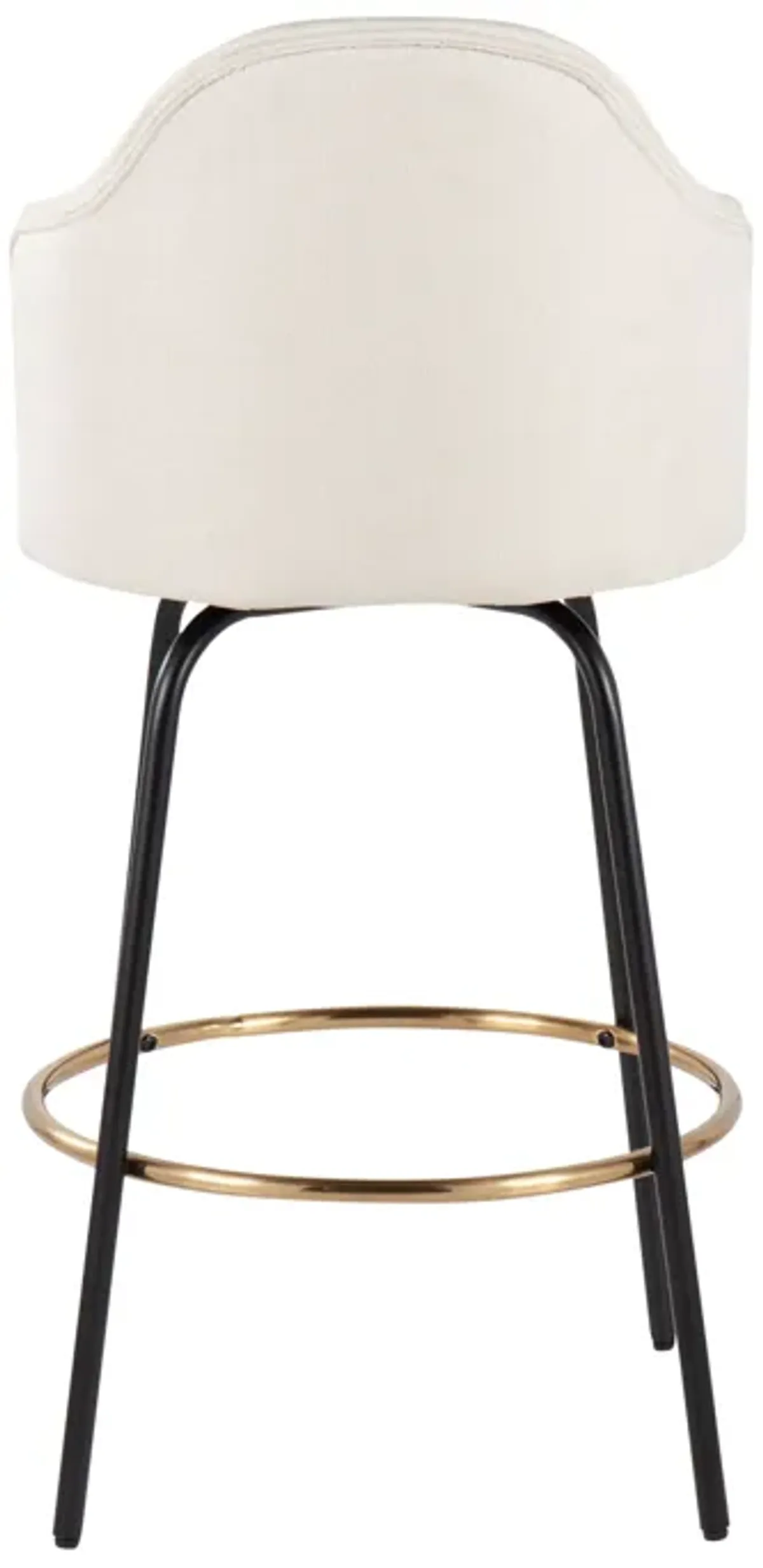 Ahoy - Contemporary Fixed Height Counter Stool Round Footrest (Set of 2)