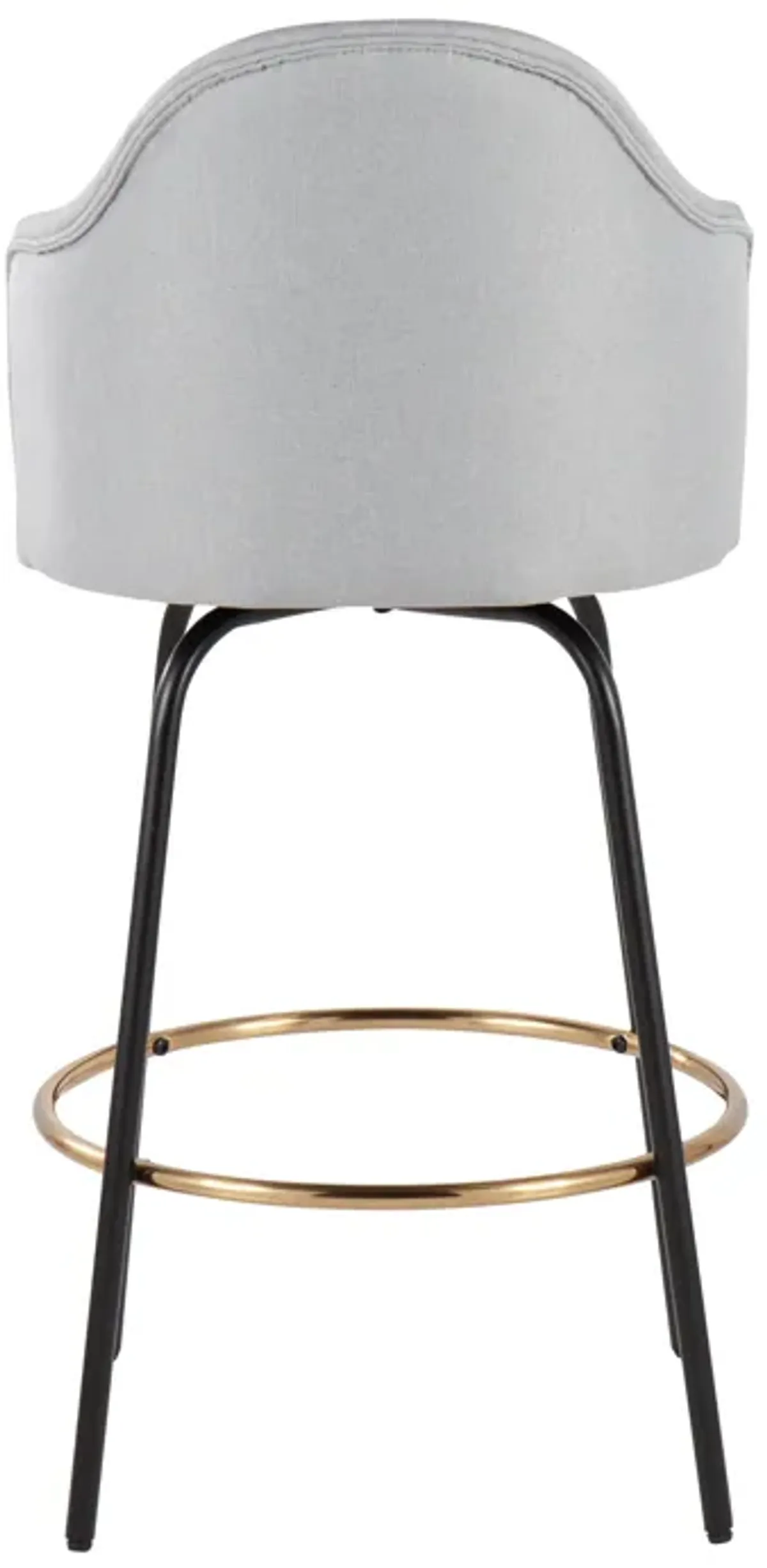 Ahoy - Contemporary Fixed Height Counter Stool Round Footrest (Set of 2)