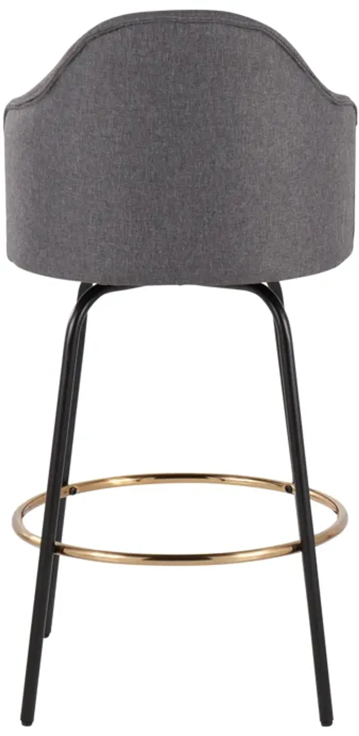 Ahoy - Contemporary Fixed Height Counter Stool Round Footrest (Set of 2)