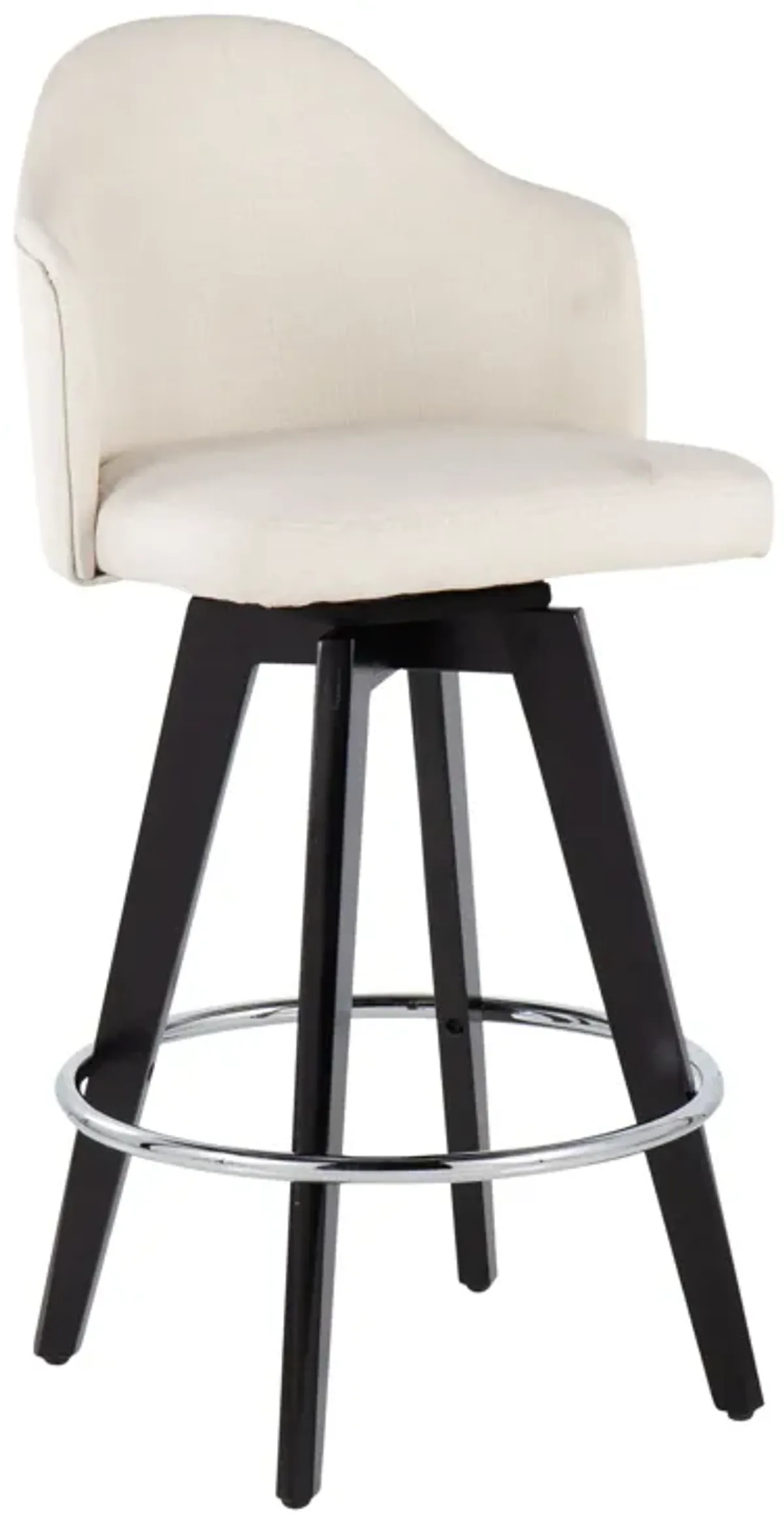 Ahoy - Contemporary Fixed Height Counter Stool With Round Footrest (Set of 2)