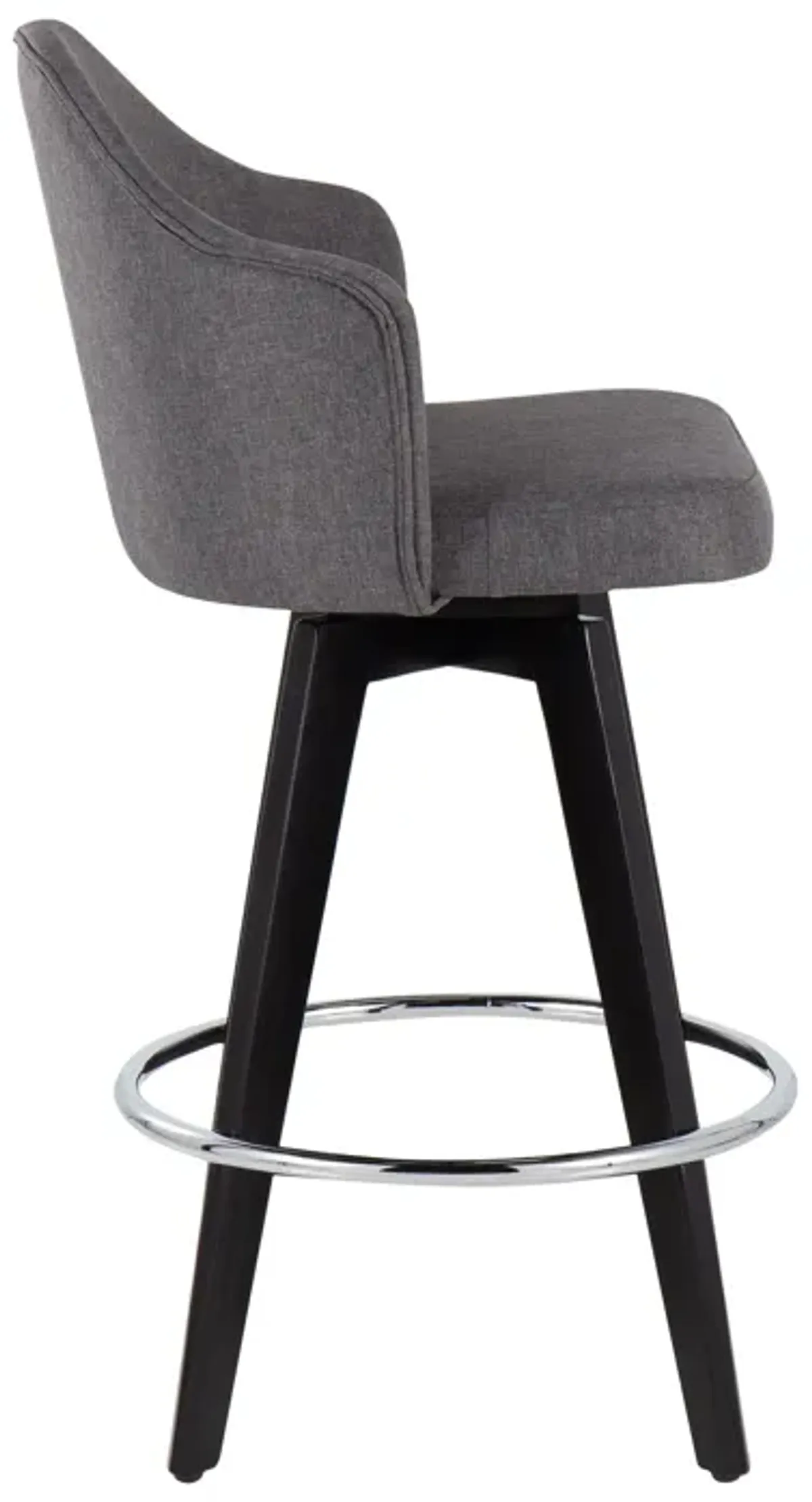 Ahoy - Contemporary Fixed Height Counter Stool With Round Footrest (Set of 2)