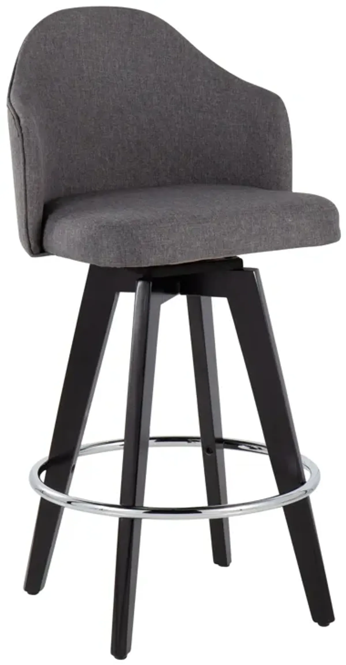 Ahoy - Contemporary Fixed Height Counter Stool With Round Footrest (Set of 2)