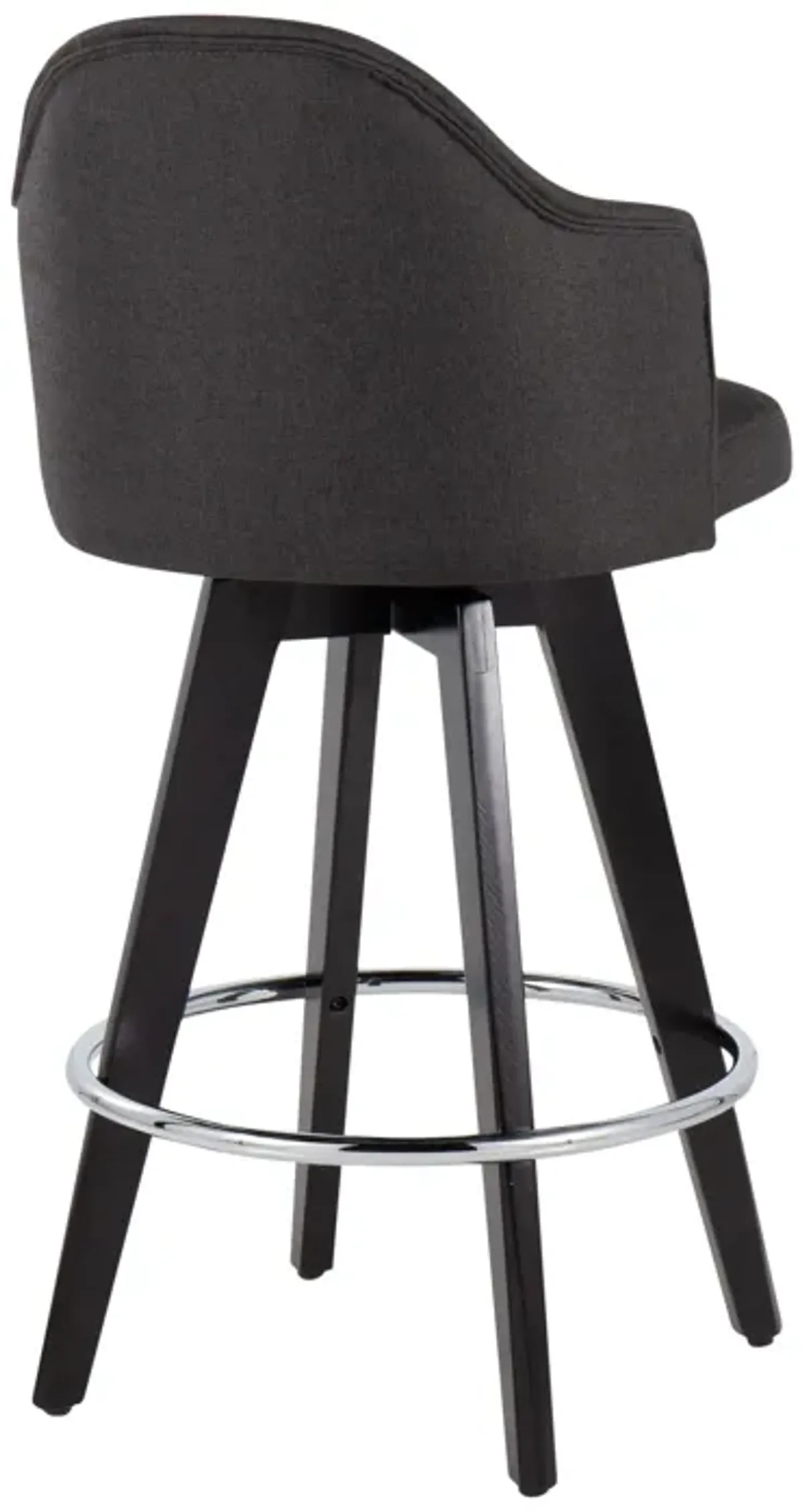 Ahoy - Contemporary Fixed Height Counter Stool With Round Footrest (Set of 2)