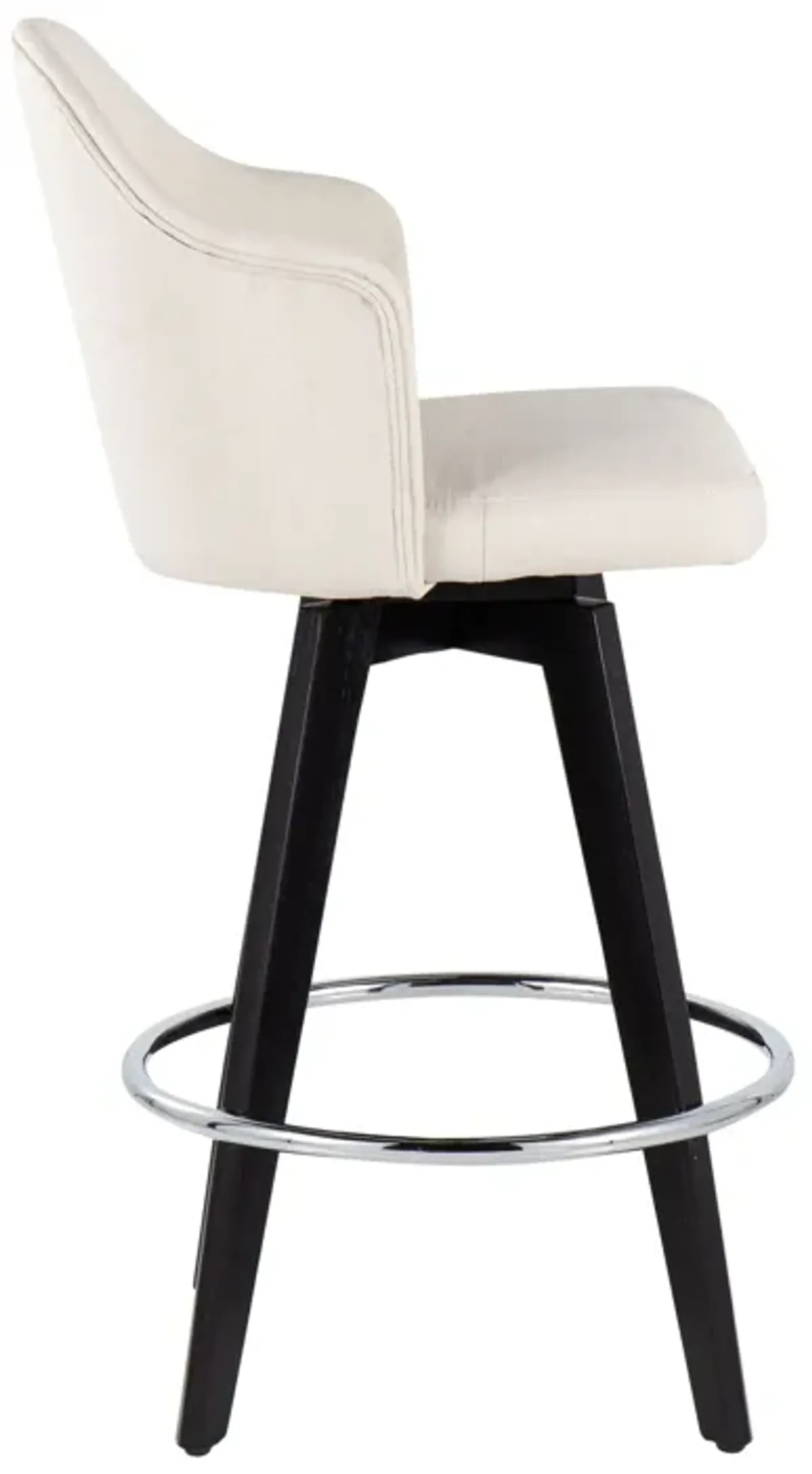 Ahoy - Contemporary Fixed Height Counter Stool With Round Footrest (Set of 2)