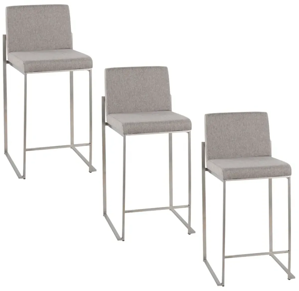 Fuji - Contemporary High Back Counter Stool, Functional Design