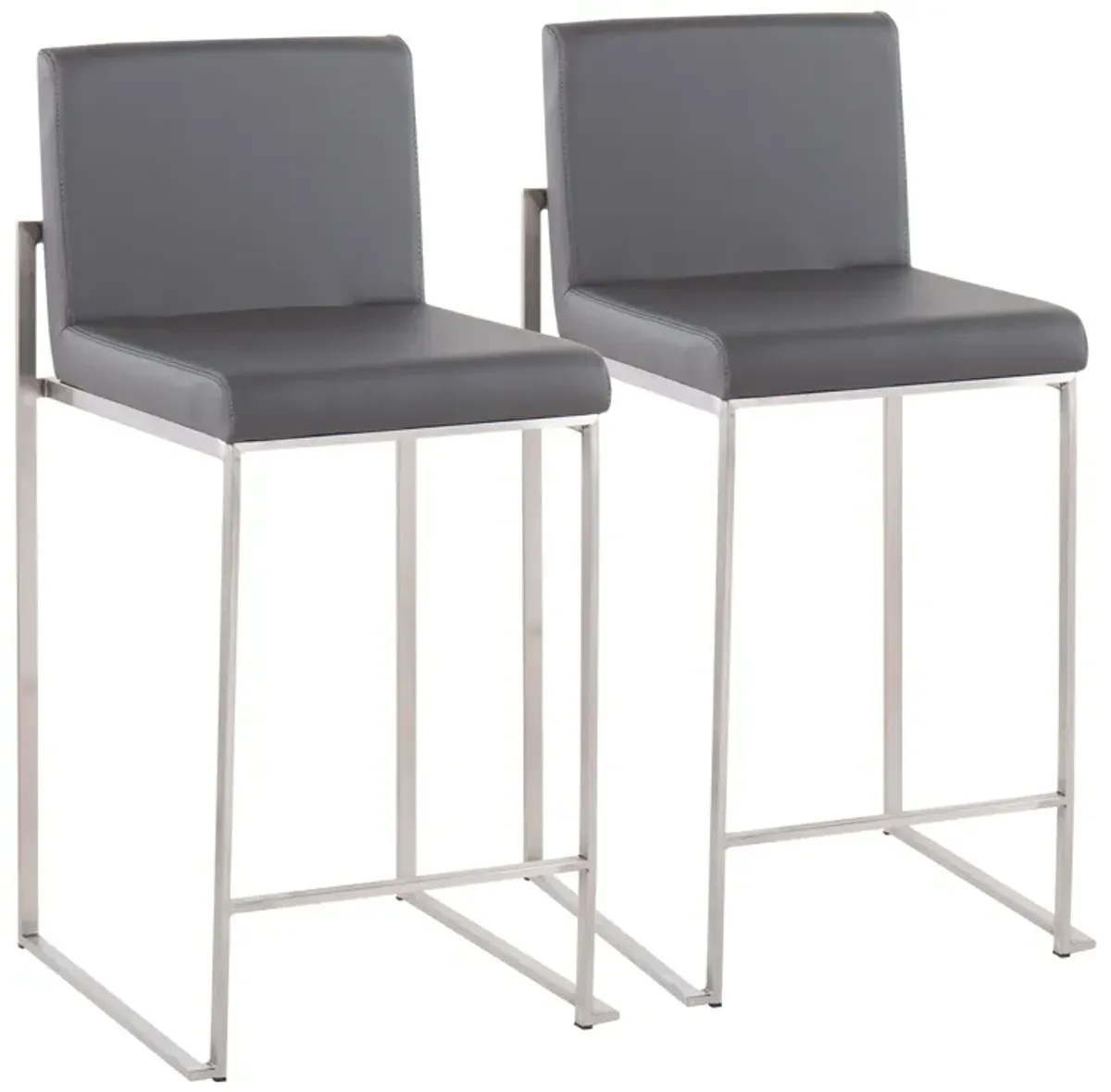 Fuji - Contemporary High Back Counter Stool, Functional Design