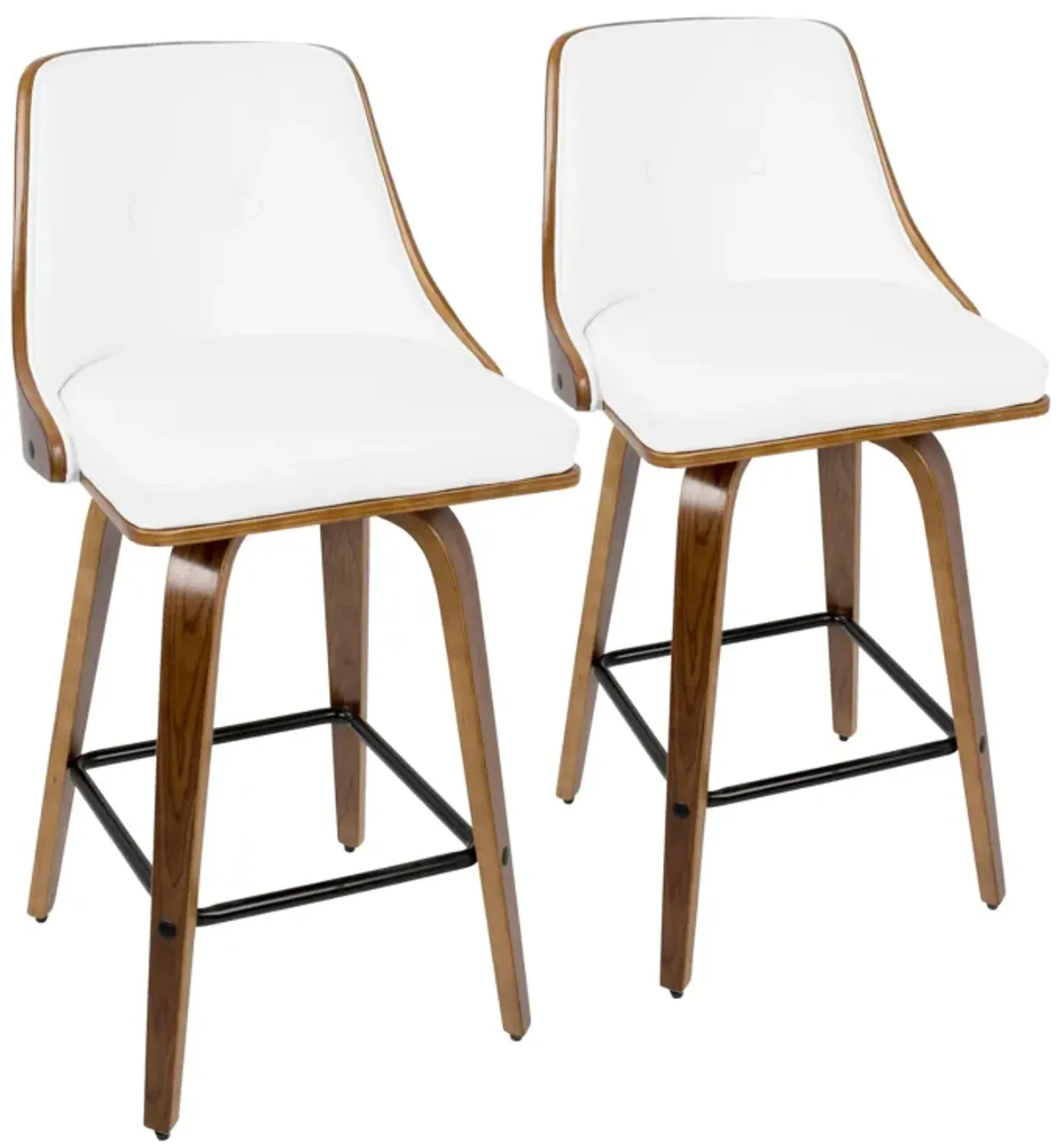 Gianna - Mid Century Modern Counter Stool (Set of 2)