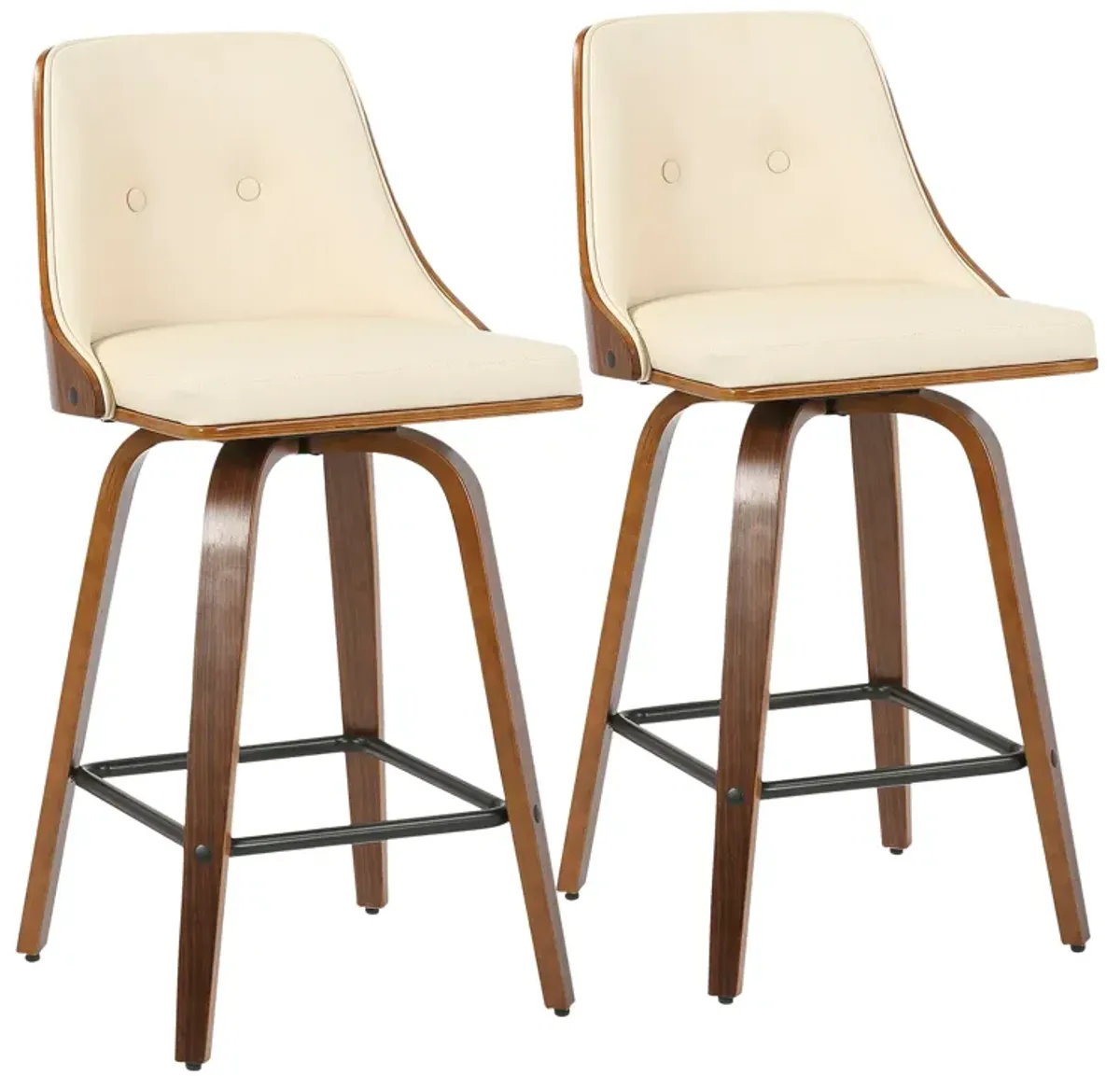 Gianna - Mid Century Modern Counter Stool (Set of 2)