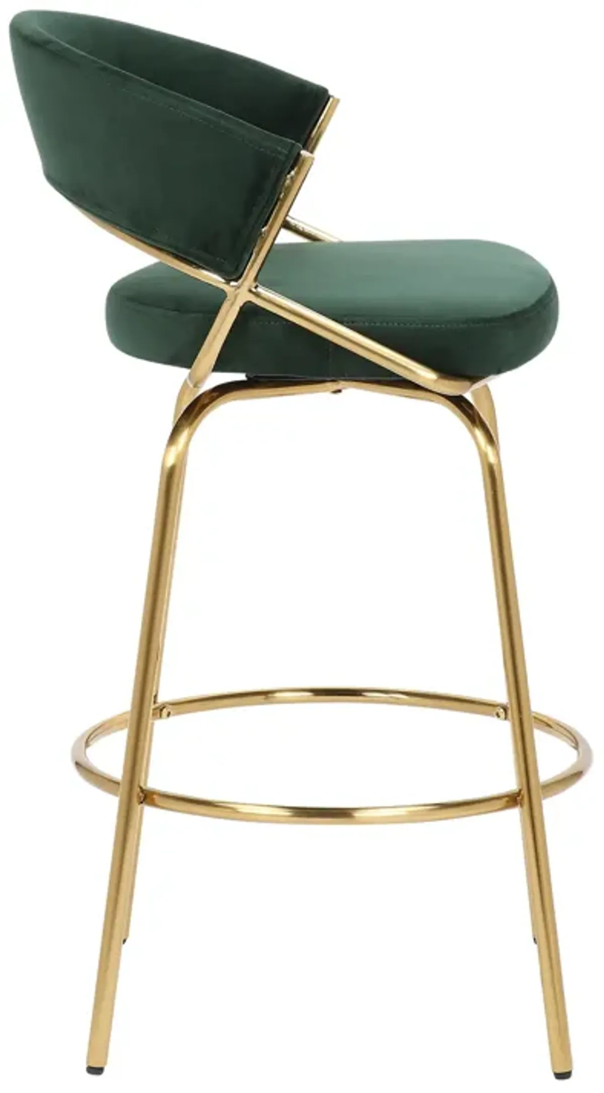 Jie - Glam Fixed Height Counter Stool (Set of 2)