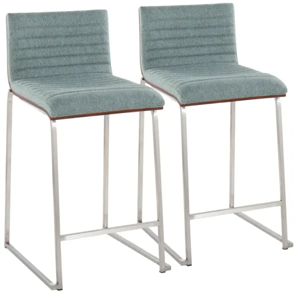 Mason Mara - Contemporary Fixed Height Counter Stool (Set of 2)
