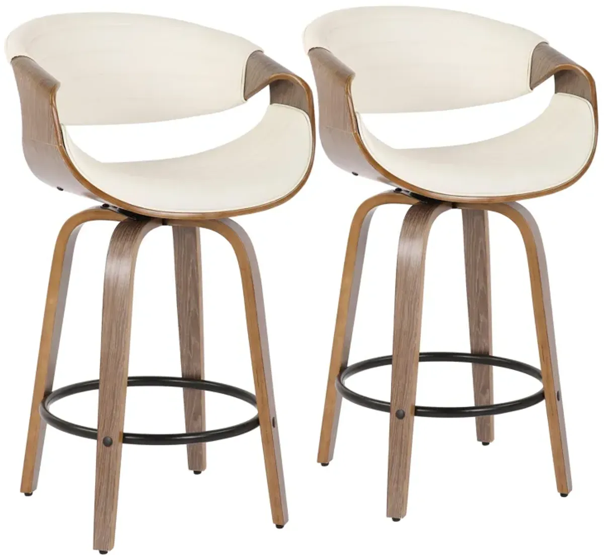 Symphony - Mid Century Modern Counter Stool (Set of 2)