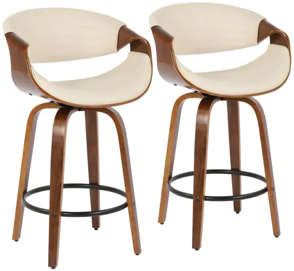 Symphony - Mid Century Stylish Design Modern Counter Stool (Set of 2)