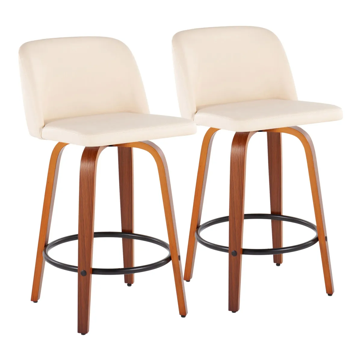 Toriano - Mid Century Modern, Counter Stool (Set of 2)