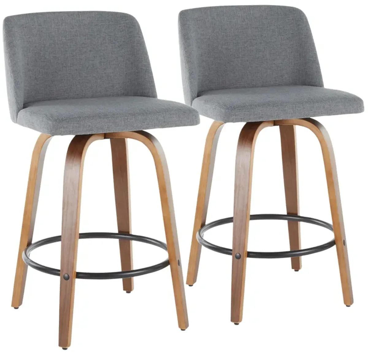 Toriano - Mid Century Modern, Counter Stool (Set of 2)