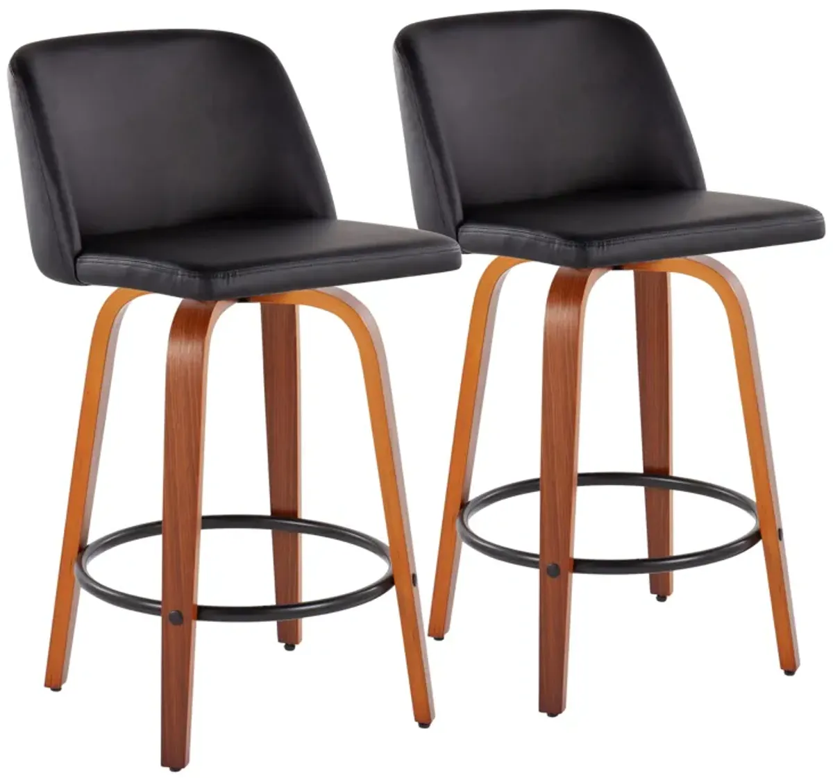 Toriano - Mid Century Modern, Counter Stool (Set of 2)