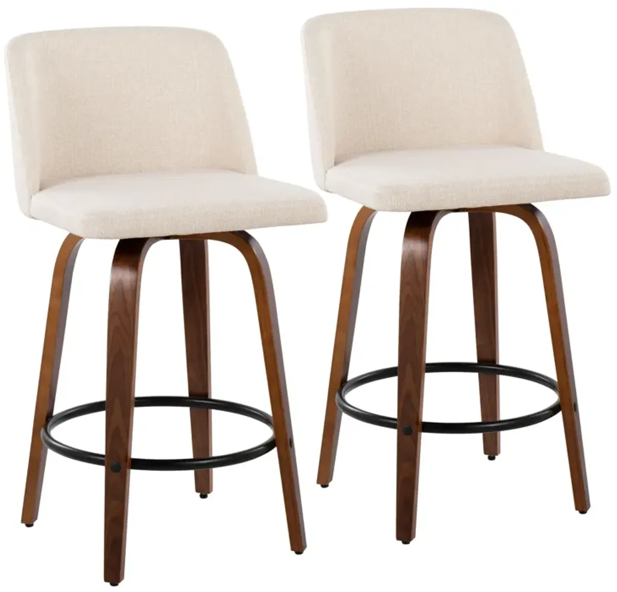 Toriano - Mid Century Modern, Counter Stool (Set of 2)