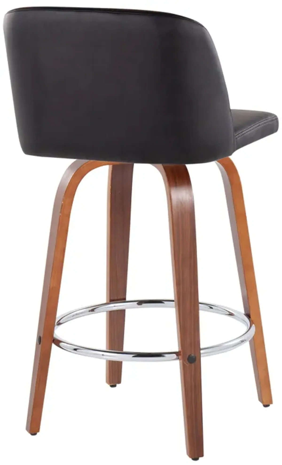 Toriano - Mid-Century Modern Fixed Height Counter Stool With Round Footrest (Set of 2)