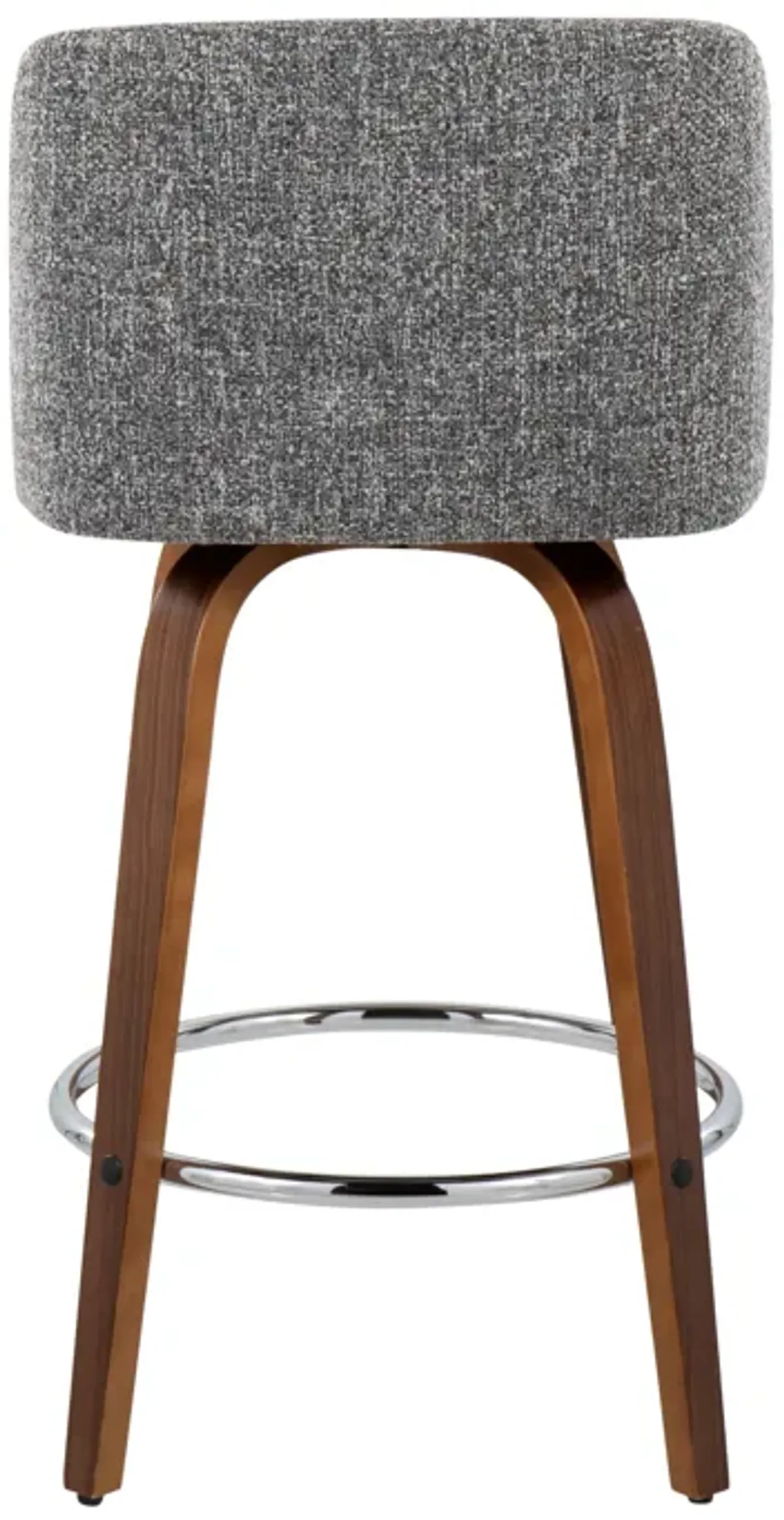 Toriano - Mid-Century Modern Fixed Height Counter Stool With Round Footrest (Set of 2)