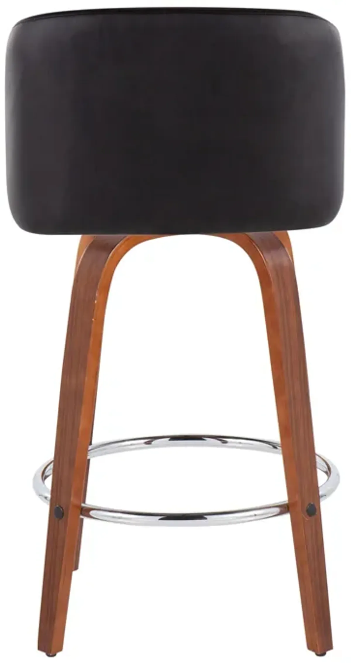 Toriano - Mid-Century Modern Fixed Height Counter Stool With Round Footrest (Set of 2)